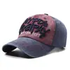 Boné de Beisebol Lavado Retro Desgastado com Bordado de Letras Moda Tendência Personalidade Masculina Street Feminino Proteção Solar ao Ar Livre Boné de Beisebol