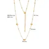 Collar de Plata de Ley 925 con Cuentas Espaciadoras de Bola Tornado, Diseño de Cadena para Suéter de Lujo Ligero de Alta Gama para Mujer de Otoño e Invierno, Joyería Versátil Estilo Ins