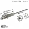 Codo de acero inoxidable 304 perno de montaje en superficie para puertas metálicas y puertas de madera, perno de montaje en superficie de puerta 304 con núcleo de acero sólido