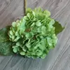 Flor de simulación tacto de mano película hortensia hidratante flor de simulación floral arte diseño de arreglo floral decoración de sala de estar fuente hortensia boda