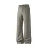 Calça de Terno de Alta Qualidade com Caimento Estilo Old Money para Homens, Nova Tendência de Outono Marca Calça Casual Básica Reta Solta