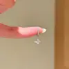 Brinco de Orelha com Borboleta e Franja Totalmente Cravejado de Diamantes Feminino 2026 Novo Leve Luxo High-End Único Lindo Brincos Joias de Orelha