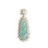 Pingente de Feijão Quatro Estações de Jade Gelo Tipo A Natural Guan Yu Colar de Jade Água Azul Atacado Dropshipping S4061304