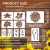 AliExpress internacional novo 8 peças textura flor pintura modelo diário de arte diy pintura oca modelo tema
