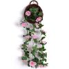 Simulación Vid de Rosa Vid Colgante de Pared Flor de Seda Decoración de Boda Vid de Flor de Cerezo Guirnalda de Flor Falsa Planta de Simulación
