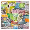 600 frases inspiradoras adesivos de grafite de desenho animado pequenos e frescos adesivos decorativos transfronteiriços para notebook e malas atacado