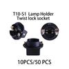 Lâmpada de Painel de Carro Transfronteiriça T5 T10 Suporte de Lâmpada Luz de Marcha Base de Lâmpada de Ar Condicionado Conector Cobre Acessórios para Carro e Moto