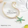 Cadena para el cuello de estrella de mar con gota de aceite de verano transfronteriza, cadena simple para clavícula estilo vacaciones en la playa, joyería exagerada con temperamento europeo y americano