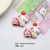 Acessórios de Resina DIY Desenho Animado Gatinho Maçã Artesanal Cola Cremosa Grampo de Cabelo Pingente para Capa de Celular Fivela de Sapato Acessórios de Joias