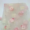 Tela de Camisola Bordada Hecha a Mano para Bordado Floral y de Perlas Personalizado, Tela Bordada Hanfu, Tela para Bordar Vestidos y Ropa Infantil