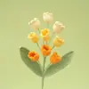 Ramo Mixto Tejido a Mano de Ramas de Flores de Lirio del Valle y Flores de Hilo para el Día de San Valentín Chino, un Producto Terminado como Regalo de Cumpleaños para Novia