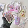 Capa Elástica de Corda para Deslizamento de Desenho Animado Estilo Coreano de Cachorrinho Porta-Cartão para Meninas Caçando Ídolos Porta-Cartão Pequeno de 3 polegadas Pingente de Chaveiro Bolsa para Cartão