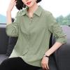 Camisas de Manga Larga a la Moda para Madres de Mediana Edad, Tops Exteriores con Solapa, Ropa de Otoño, Camisas Retro Elegantes Nuevas, Modernas