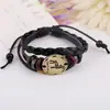 Pulsera de constelación con cuentas tejida a mano nueva pulsera de cuero Capricornio europea y americana pulsera punk de piel de vaca