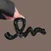 Presilha de Cabelo Ondulada Vintage para Mulheres, Estilo de Luxo 2026 Novo Presilha Grande de Tubarão para Cabelos Grossos, Acessório de Cabelo
