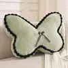 Nuevo Cojín de Mariposa Retro Francés para Sala de Estar, Cojín de Sofá, Cojín de Respaldo para Cama de Dormitorio, Cojín Suave de Piel de Conejo