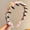 Diadema Ondulada Dentada de Corona Alta con Cinta de Lunares 2025 Nueva Diadema Retro Francesa Accesorio para el Cabello Trenzado para Mujer
