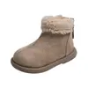Botas Birkenstock Retro Francesas Ins Otoño e Invierno 2026 Nuevo Estilo Coreano Botines Cortos de Terciopelo para Niñas Zapatos de Algodón Peludos para Niños