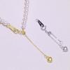 Acessórios diy 925 prata esterlina pérola colar pulseira fivela amor cauda corrente fivela cruz corrente ajustável puxar extensão corrente
