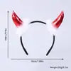 2025 Nueva Diadema de Cuernos para Halloween Rojo y Negro Diadema de Diablo Accesorios Divertidos para el Cabello de Fiesta de Vacaciones Diadema DIY para Niños
