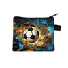 2025 Nueva Cartera de Monedas de Fútbol Estampado de Dibujos Animados Tarjetero Infantil Bolso de Almacenamiento Portátil de Moda para Hombres Bolsa Transfronteriza Caliente