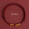 Contigo el resto de mi vida, esta vida es como el bambú. Pulsera de hilo rojo con nudo de bambú, tejida con oro de 18 quilates, estilo para parejas, para el año del zodiaco personal