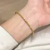 Pulsera de Anillo Liso Transfronteriza de Acero de Titanio, Personalizada, Sencilla, Moderna, Versátil, Apilable, Pulsera de Anillo Liso Ultradelgada, Pulsera de Alta Gama para Mujeres