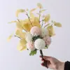 Ramo de Flores Esponjosas de Simulación con Hojas de Eucalipto Hojas de Eucalipto Adecuado para Decoración de Eventos en Casa Decoración de Flores Artificiales Adorno para Sala de Estar
