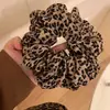Anillo para el Cabello de Intestino Grueso Estampado de Leopardo Dulce 2025 Nuevo Celebridad de Internet Tela Lazo Grande para el Cabello Tela de Tendón de Goma Flor para el Cabello Cuerda para la Cabeza