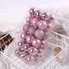 Bolas de Natal Galvanizadas Mais Vendidas Transfronteiriças 36 Peças de Bolas Coloridas Pingentes Redondos Decorações Criativas para Árvore de Natal Pingentes de Bolas de Plástico