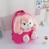 Mochila Infantil de Desenho Animado Nova Mochila Escolar Infantil Mochila Fofa de Boneca de Coelho de Pelúcia-Grau