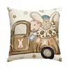 Funda de Almohada de Pascua con Conejito Lindo y Huevos, Popular en Amazon, Shein y Temu, Funda Decorativa para Cojín de Sofá