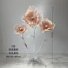 Flores Artificiais Feitas à Mão, Flores Falsas Vermelhas, Adereços de Decoração para Corredor de Casamento, Belas Decorações de Exibição, Flores de Tela de Arame, Arranjos Florais Prontos