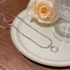 Joyería Transfronteriza Europea y Americana Moda y Exquisito Colgante Nicho Cadena Clavicular No Descolorante Oro de 18K Acero Titanio Accesorios de Collar para Mujer