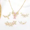 Accesorios para pulseras, collares, joyería DIY versátiles y creativos, colgante geométrico con circonita de rhinestone microincrustada, chapado en cobre de oro real 18K