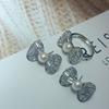 Conjunto de Pendientes de Perla Princesa Fugitiva Circonita Microincrustada Exquisitos Pendientes de Lazo Aguja de Plata 925 Conjunto de Perlas