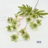 Flor Artificial Flor de Ameixeira Ramo Único Arranjo de Flores Artificiais com 15 Pequenas Flores de Ameixeira para Decoração Interna de Sala de Estar em Casa Arte Floral