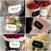 Pegatinas de Agradecimiento en Inglés, Bolsa de Regalo con Camelia, Etiquetas para Empaque de Flores, Pegatinas de Sellado, Pegatinas de Ramo Sencillo Estilo Ins