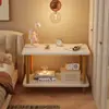 Mesa de Cabeceira, Simples e Moderna, para Uso no Quarto, Pequena Mesa de Armazenamento de Cabeceira, Adequada para Apartamentos de Aluguel, Mesa Lateral Simples para Sofá, Armário Lateral