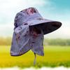 Sombrero de sol de ala ancha para primavera y verano, sombrero de sol para secado al aire libre en granja, sombrero de sol con protección solar para ciclismo, sombrero de té con máscara a prueba de polvo para mujer