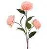 Flor Artificial Decorativa de Lujo Flor de Rocío Peonía de Tres Pétalos Arreglo Floral de Boda Guía de Camino Decoración de Boda Rama de Camelia Flor Artificial