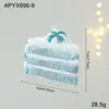 Adornos Colgantes Azules de Plástico Transfronterizos con Purpurina, Decoraciones para Ventana de Árbol de Navidad, Estrellas de Cinco Puntas, Copos de Nieve, Decoraciones de Dibujos Animados para Montaje de Escena