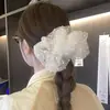 Corea del Sur Oni Grande Malla Esponjosa Punto de Ola Lazo para el Cabello Nuevo Estilo Francés Súper Hada Adornos Perezosos para el Cabello para Mujeres