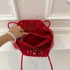 Bolso de hombro tejido para mujer, nuevo modelo de verano, bolso tote de gran capacidad, bolso de mano calado, bolso tipo cesta para madre e hija, bolso de moda para ir al trabajo
