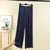 Pantalones de Modal de Pierna Ancha para Mujer Verano Cintura Alta Caída Suelta Adelgazantes Pierna Recta Fina Pantalones Casuales de Baile Yoga de Largo Hasta el Suelo
