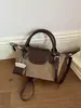 Bolso de Mano Tejido Francés de Nicho con Colores Contrastantes, Bolso de Hombro Patchwork de Moda, Bolso Cruzado de Lujo Ligero para Exportación, Bolso de Mano Sencillo