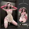 Avental de Cozinha Bolinhas Doces Noite Dourada qqny Sedutora de Empregada Sedução Provocação Interesse Sexual Lingerie Desejo Puro Uniforme Feminino