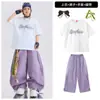 Ropa de Calle de Baile Hip Hop de Moda para Niños Conjunto Genial para Niños Disfraces de Performance para Niños Trajes de Performance de Baile Jazz para Niñas Verano