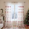 Novas Cortinas de Natal Estilo Americano com Bordado de Papai Noel, Tecido Decorativo Retangular Blackout Produto Acabado
