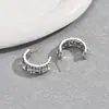 Pendientes de Plata con Zirconia de Diseño en Forma de U Estilo Coreano Pendientes de Botón Simples para Instagram Pendientes Versátiles Frescos y Dulces Venta al por Mayor